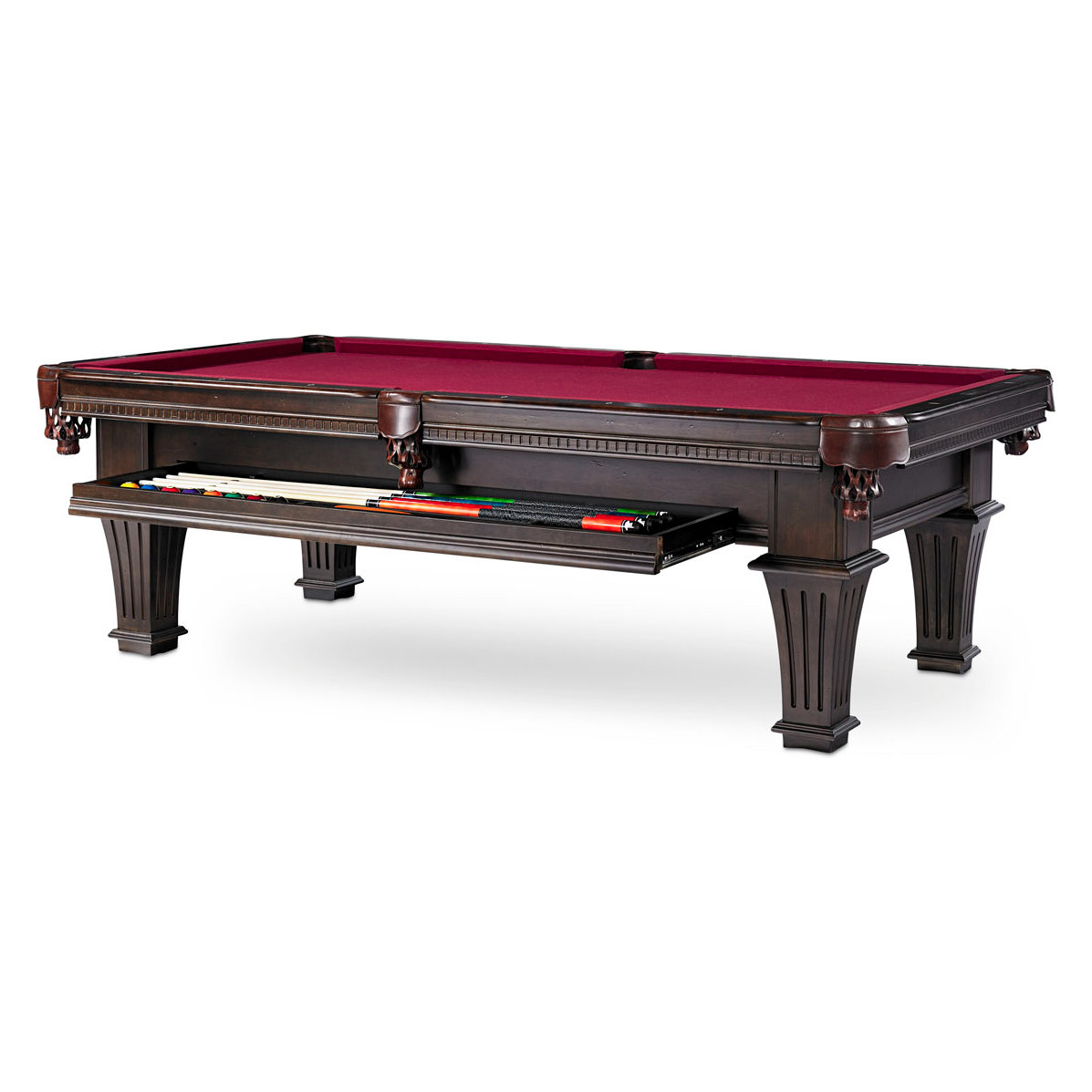 8' Talbot Wood Pool Table with Built in Drawer